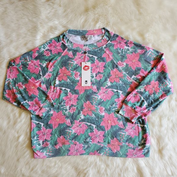 Wildfox Island Holiday Sommers Sweatshirt Size S NWT - Picture 2 of 16